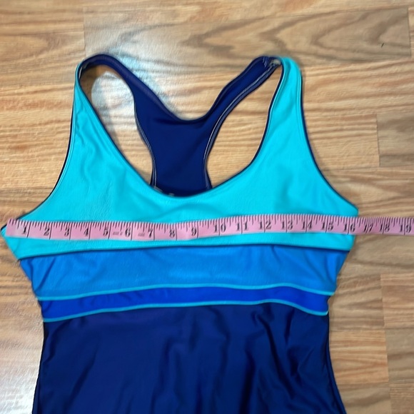 90s Beach Cabana Swimsuit, 1 piece Tank style, Large - Picture 7 of 8